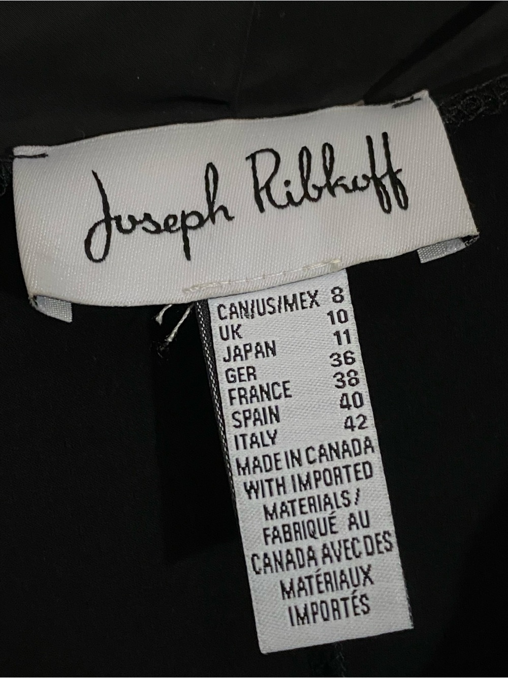 Joseph Ribkoff Black Asymmetrical Tunic 8 Cowl Neck Lagenlook Avant Garde Artsy - Picture 12 of 14
